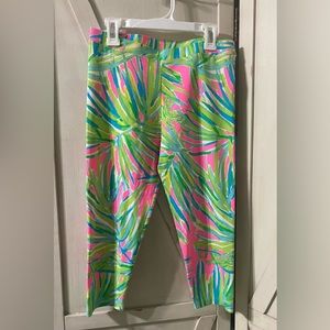 Cropped Maia Leggings in Tiki Pink Royal Lime